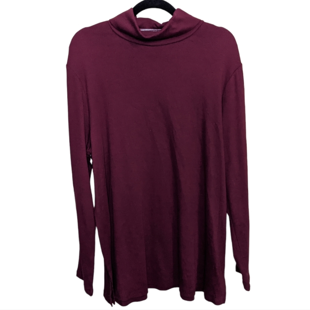 NWT Lane Bryant Red Ribbed Long Sleeve Top 🍂 Size 22/24